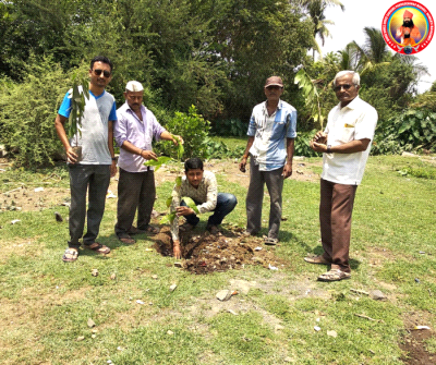 Sapling plantation at village Dudhgaon, Sangli on the occasion of World Environment Day.